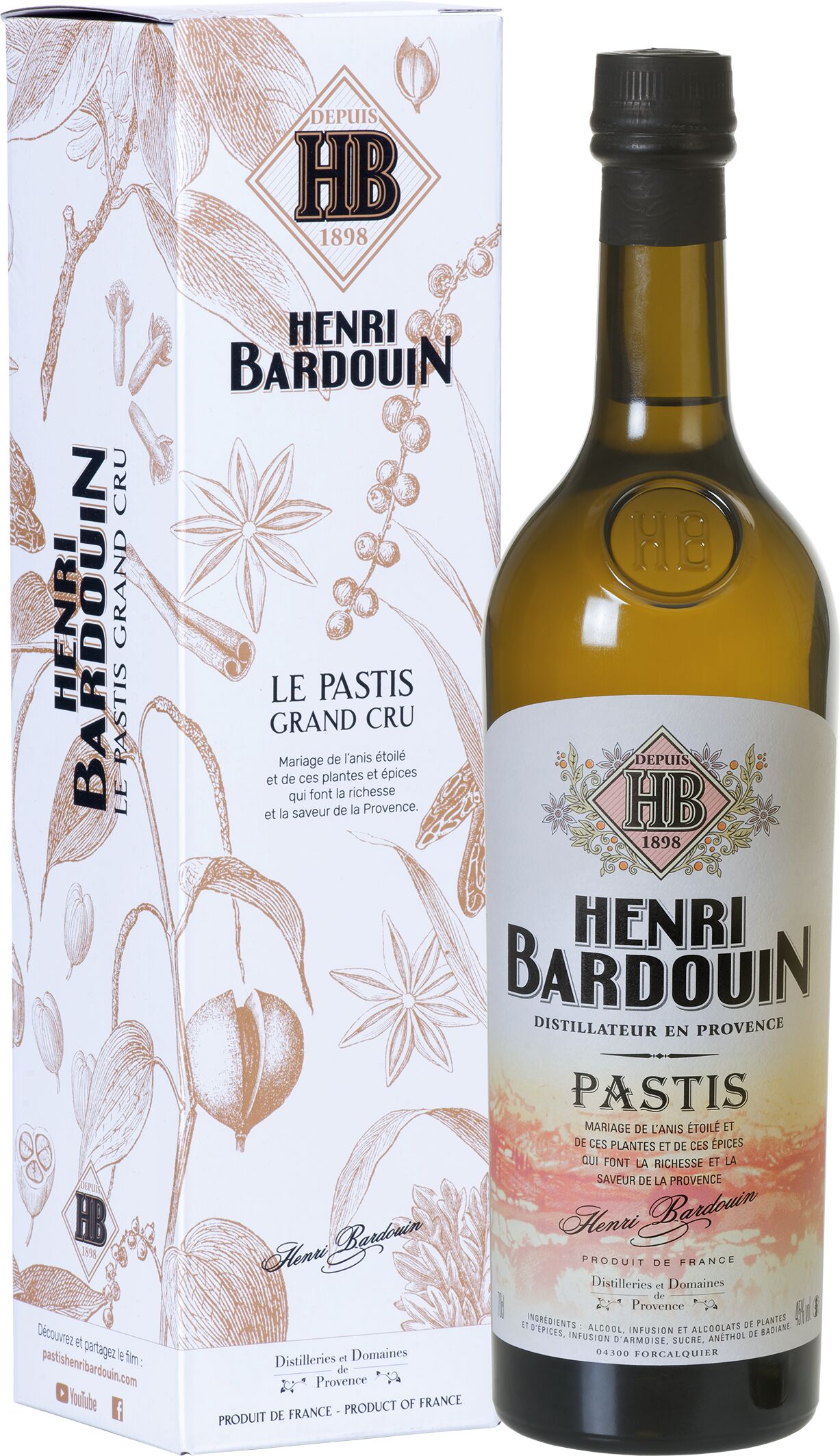 Pastis Henri Bardouin 45% Vol.