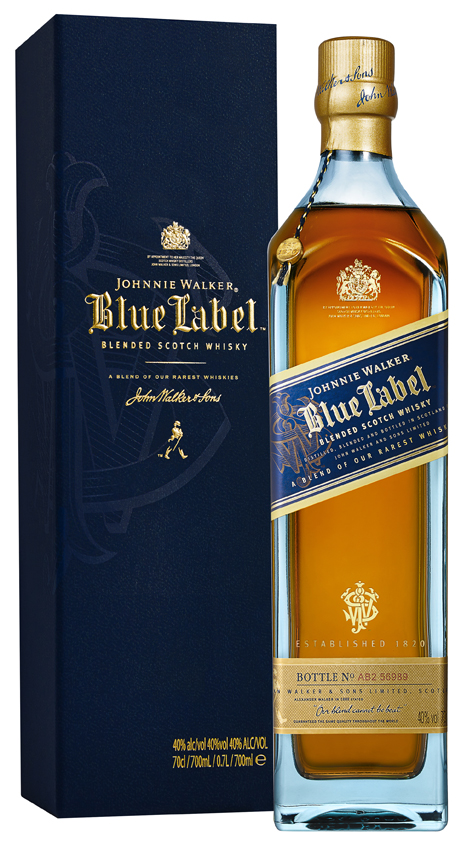Johnnie Walker BLUE Label Scotch Whisky in GP nummerierte Flasche 40%