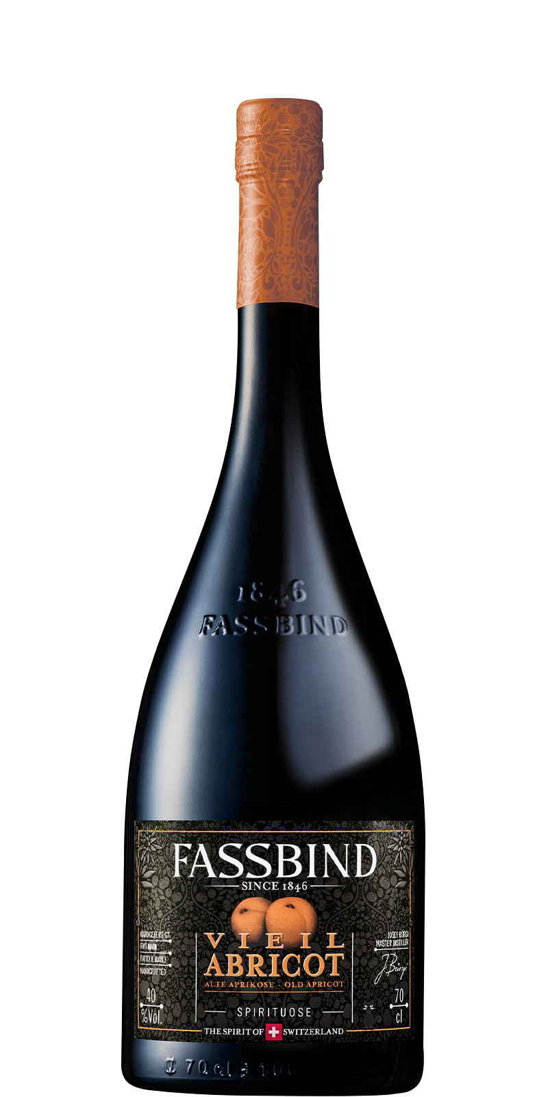 Fassbind Vieille Abricot  Les Vieilles Barriques, Schweiz 40% Vol.