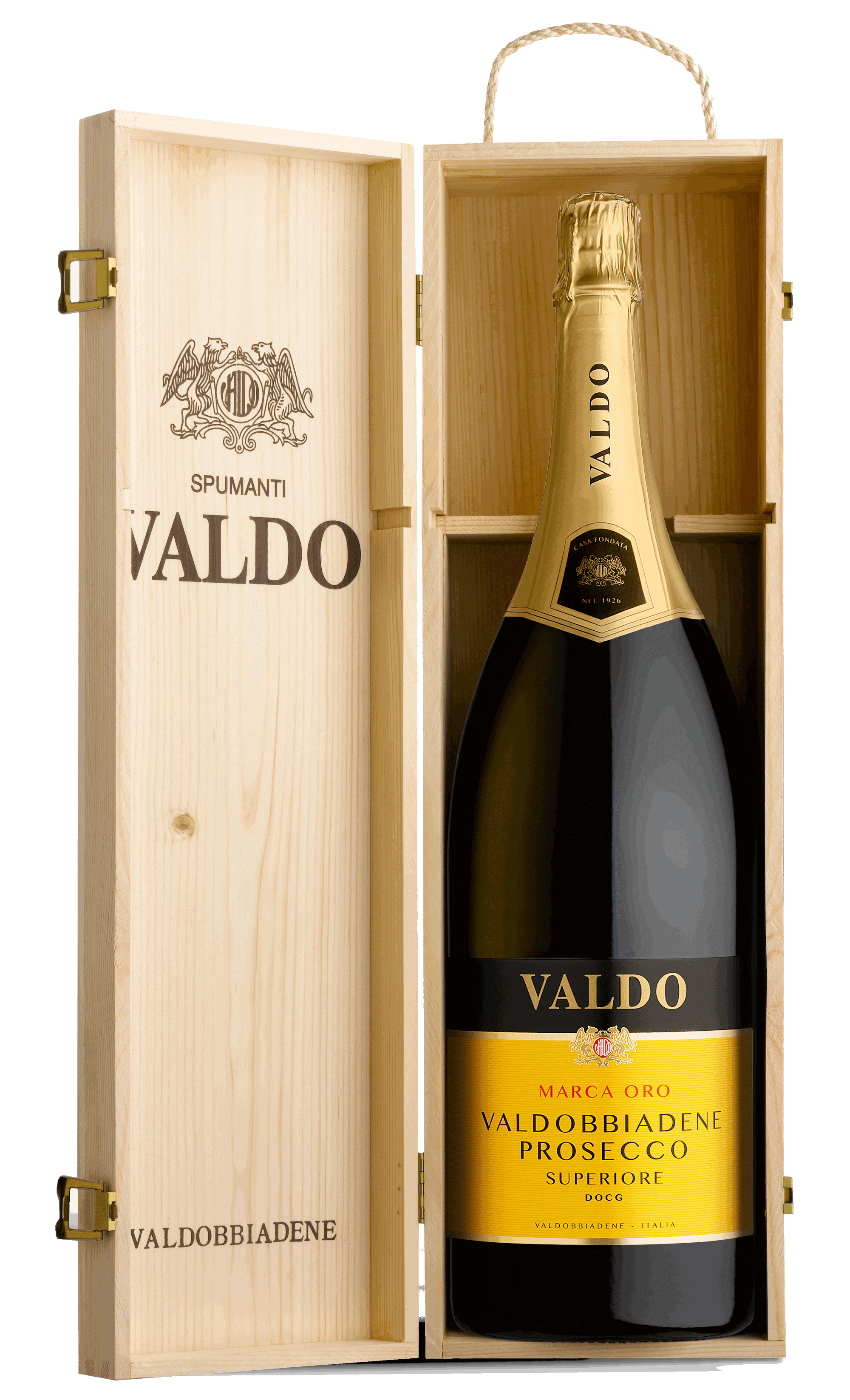 Valdo Prosecco Doppelmagnum Marca Oro V. Spumante DOCG in Holzkiste