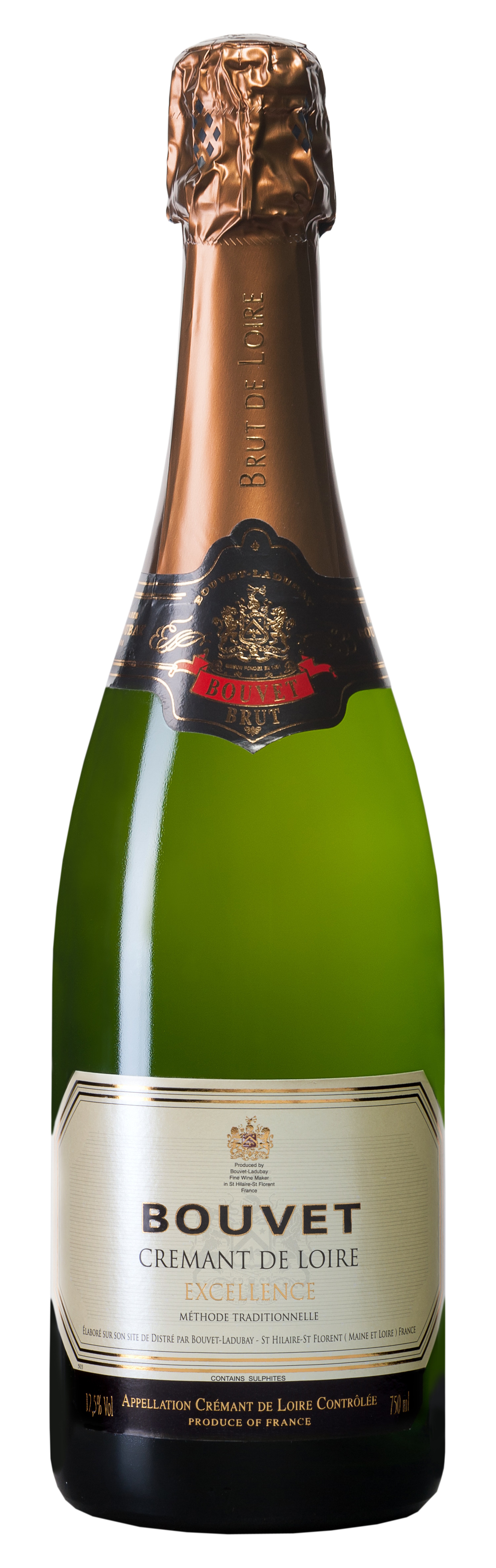 Bouvet Cremant de Loire Brut Blanc  AOP Excellence, Methode Traditionelle