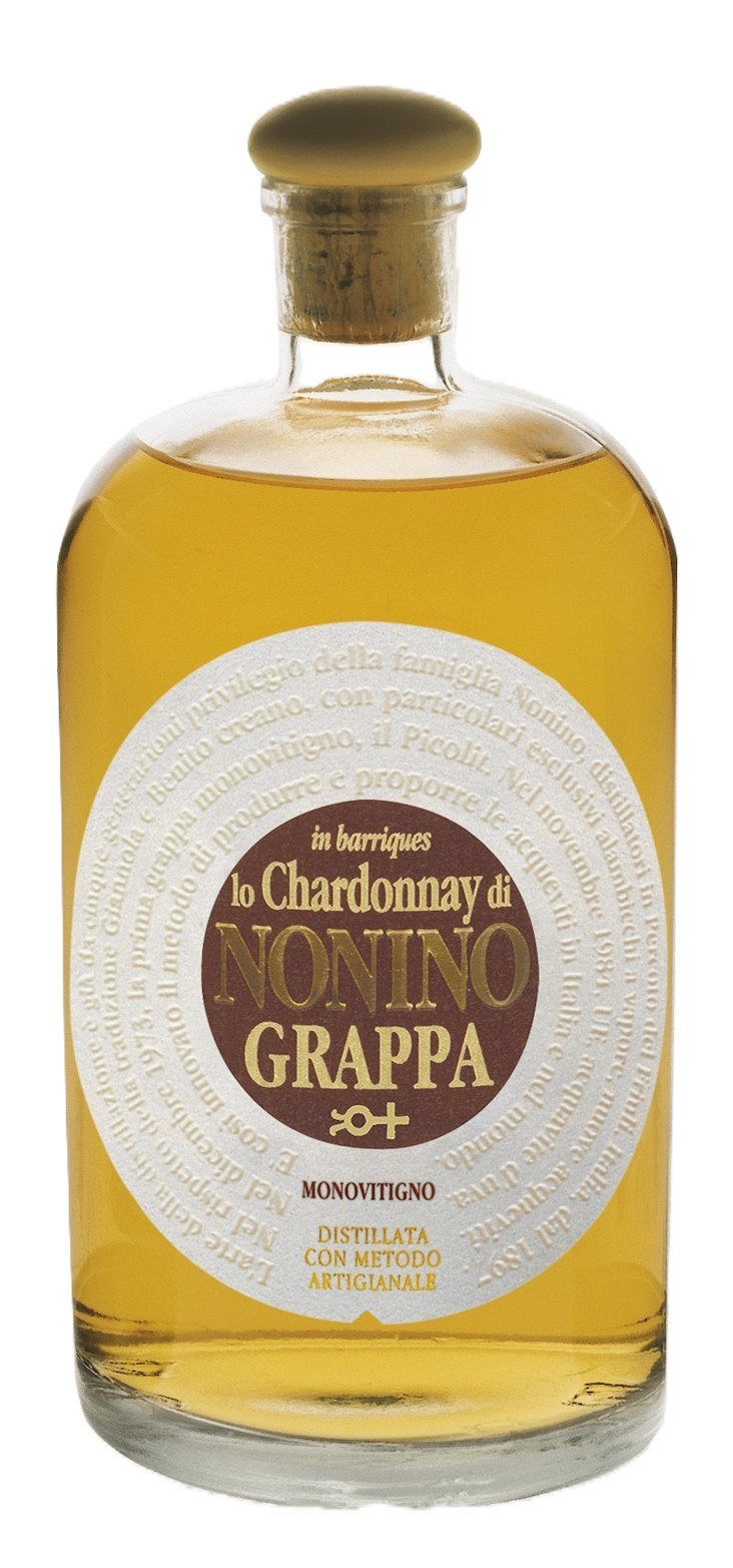 Nonino Grappa Lo Chardonnay Monovitigno Barriques 41% Vol. mit Eichenholznote