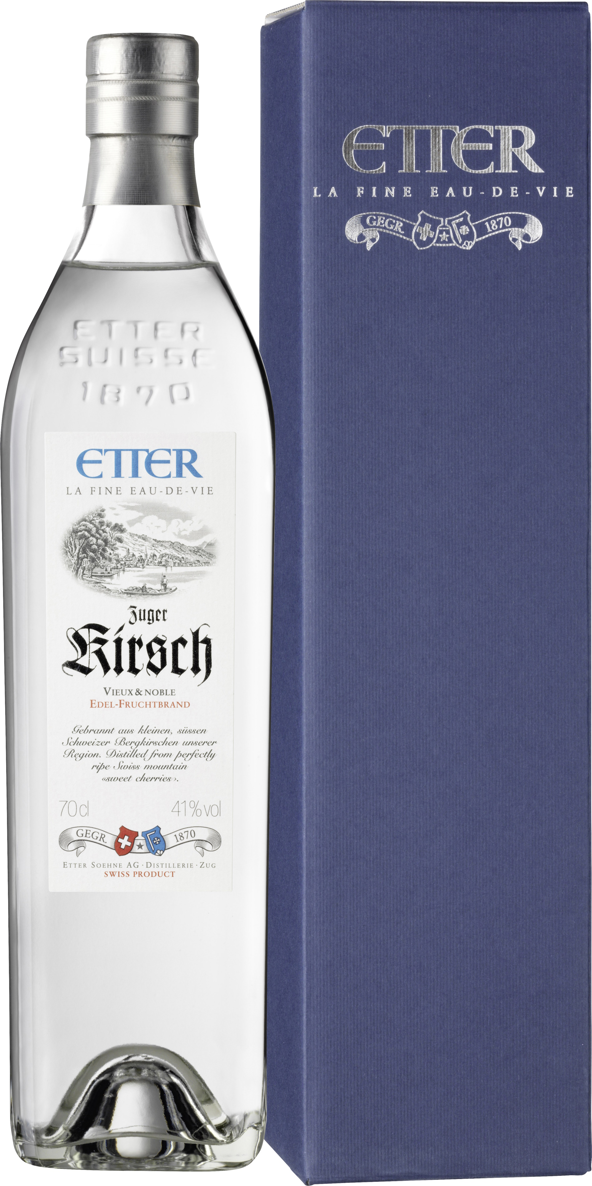 Etter Zuger Kirsch 41% Vol. Schweiz Etter Zuger Kirsch 41% Vol. Schweiz
