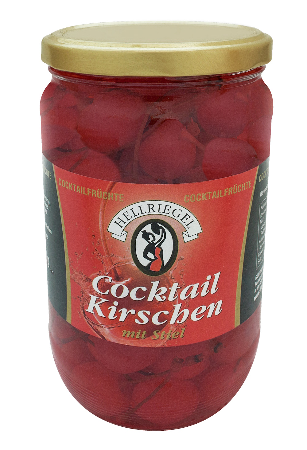 Cocktailkirschen rot mit Stiel Hellriegel Raffinesse