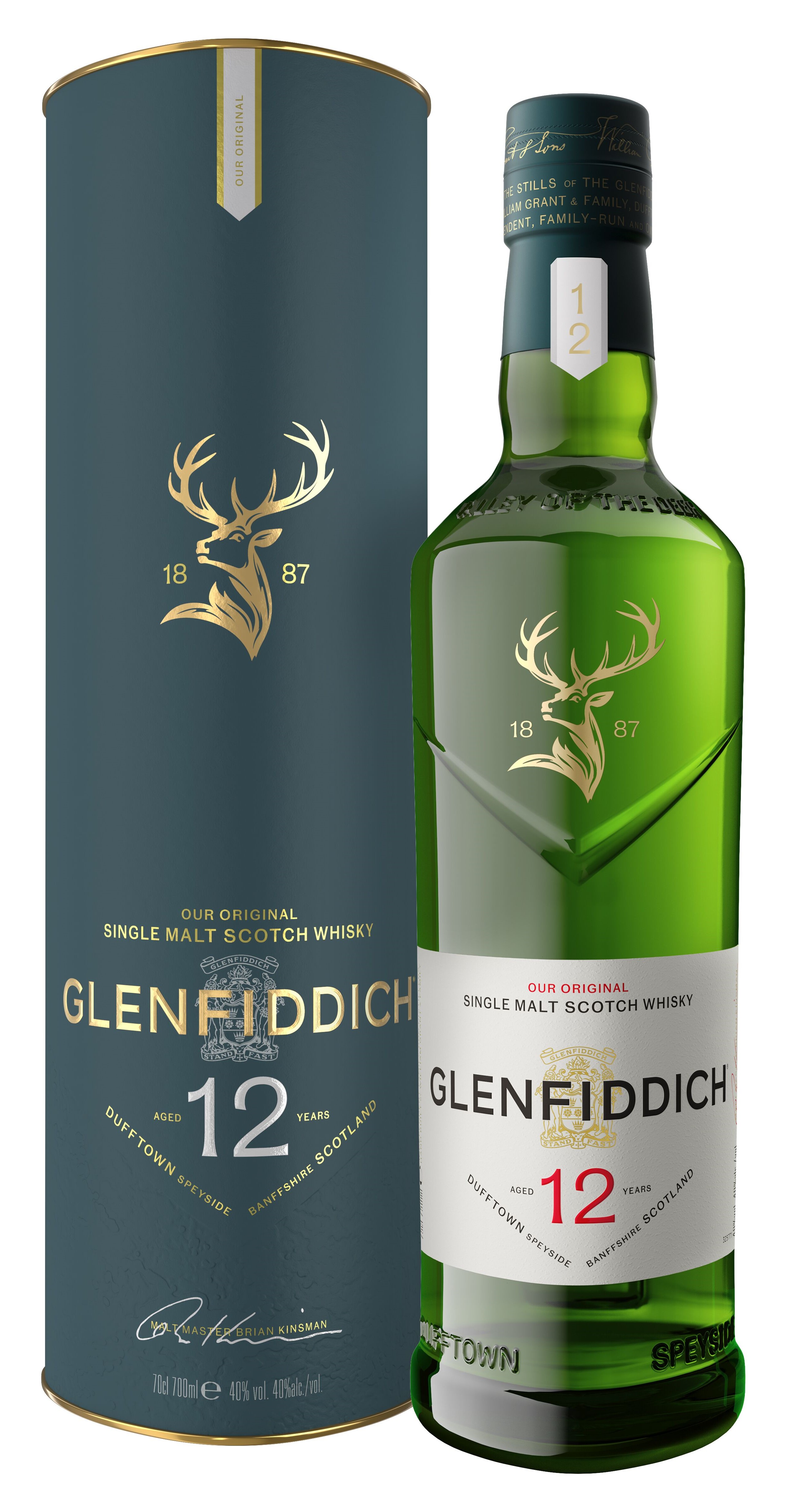 Glenfiddich 12 years Single Malt Scotch Whisky in GP 40% Vol.