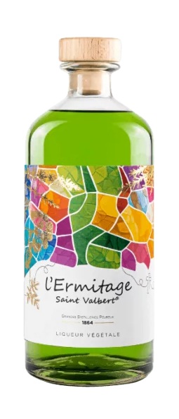 Ermitage Liqueur Vegetale verte 55% Vol. Französischer Kräuterliqueur GRÜN