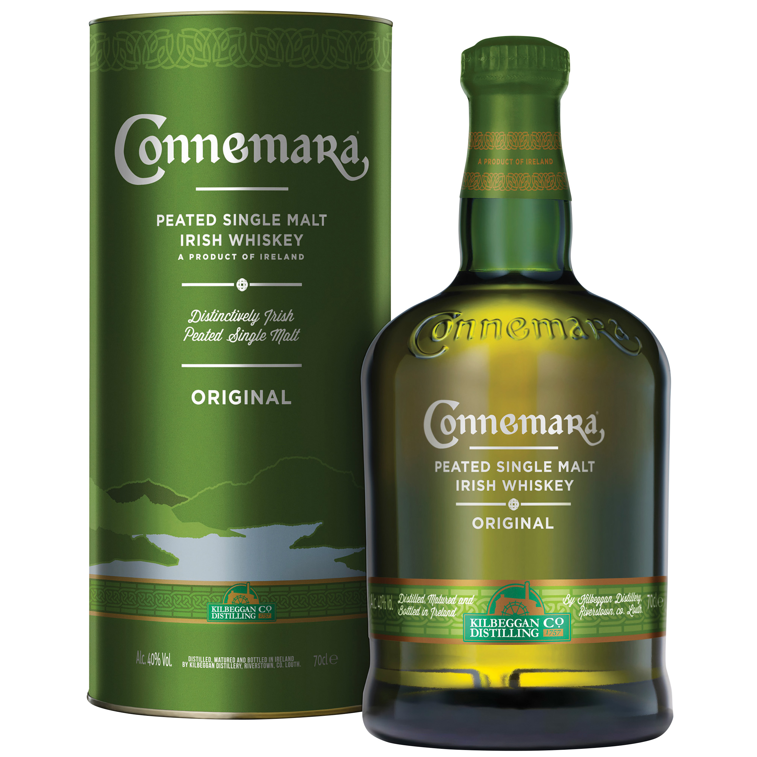 Connemara Peated Single Malt Irish Whiskey in Tube 40% Vol.
