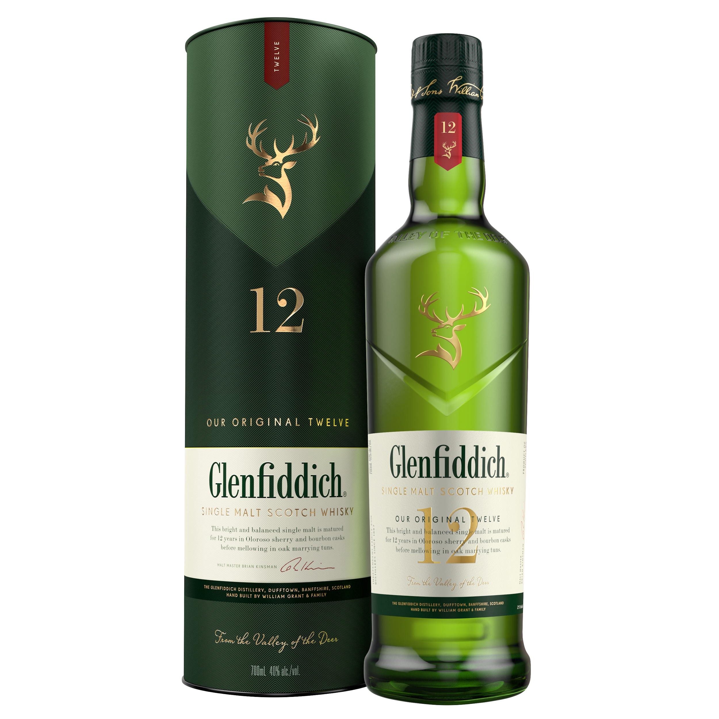 Glenfiddich 12 years Single Malt Scotch Whisky in GP 40% Vol.