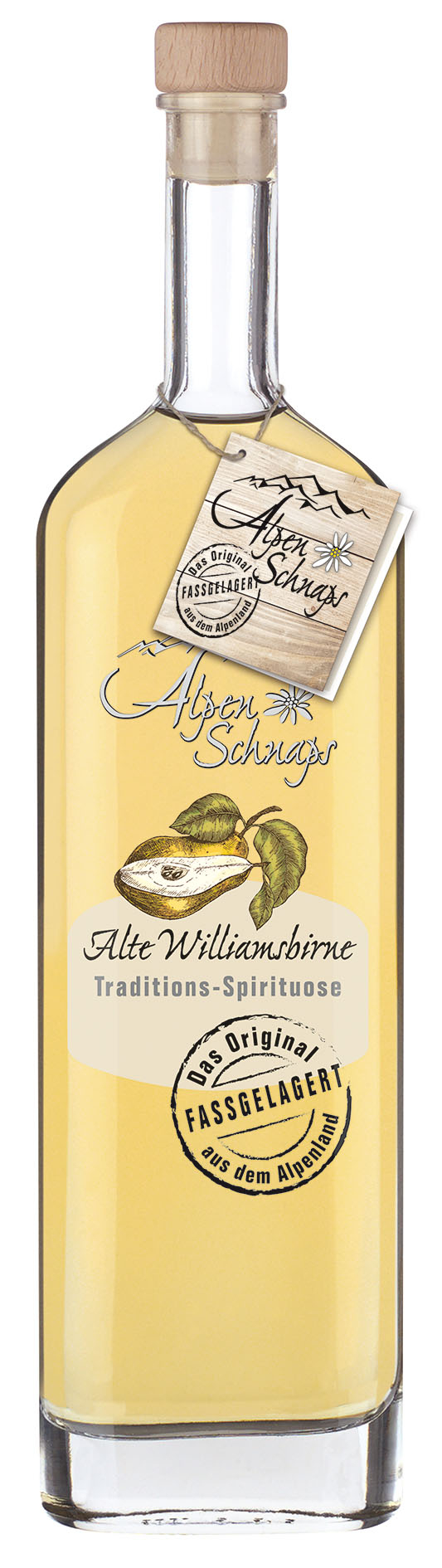 Alpenschnaps Alte Williamsbirne Fasslagerung 41,8% Vol. Alpenschnaps Alte Williamsbirne Fasslagerung 41,8% Vol.