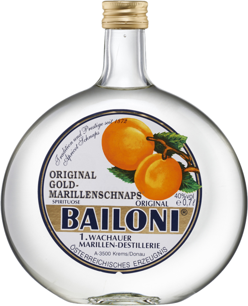 Bailoni Gold-Marillenschnaps Wachau 40% Vol. Bailoni Gold-Marillenschnaps Wachau 40% Vol.