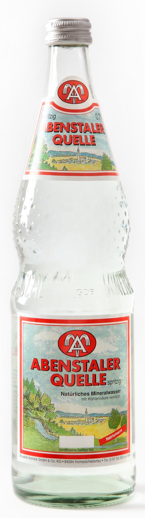 Abenstaler spritzig ROT Mineralwasser mit Kohlensäure versetzt