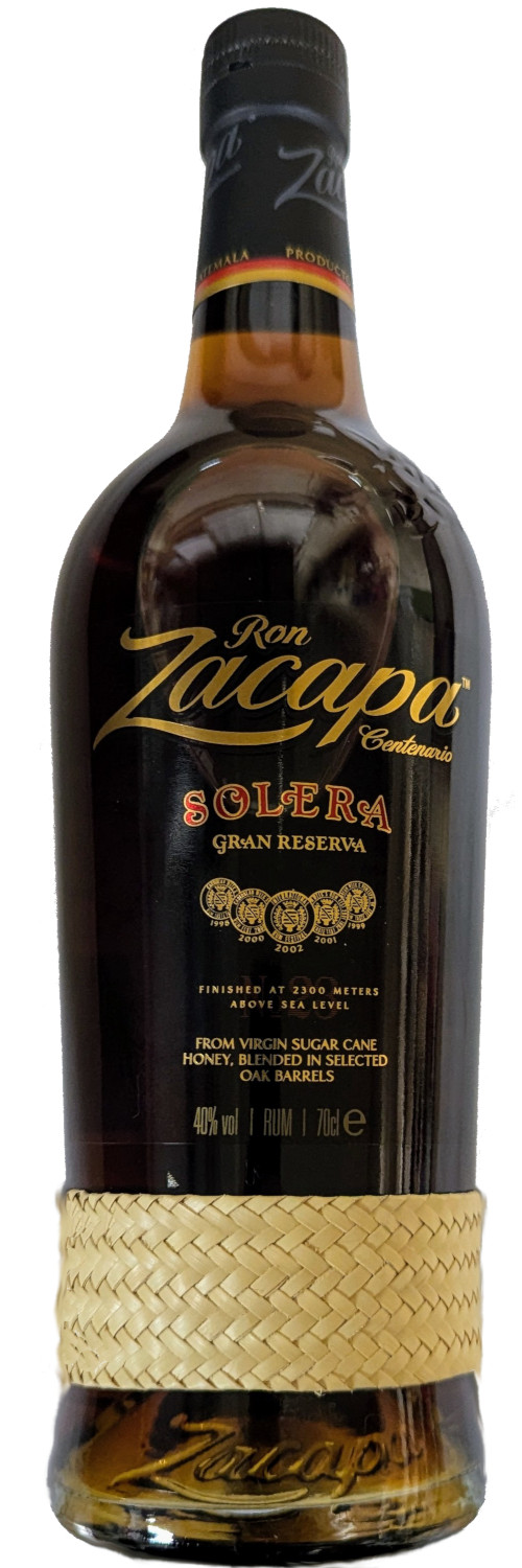 Zacapa Centenario Solera Gran Reserva Rum, Guatemala 40%