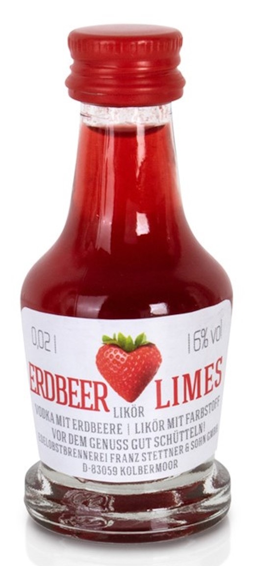 Erdbeer Limes 16% Vol. MINIATUREN