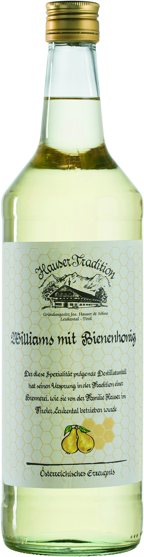 Hauser Tradition Williamsbrand mit Honig 35% Vol.
